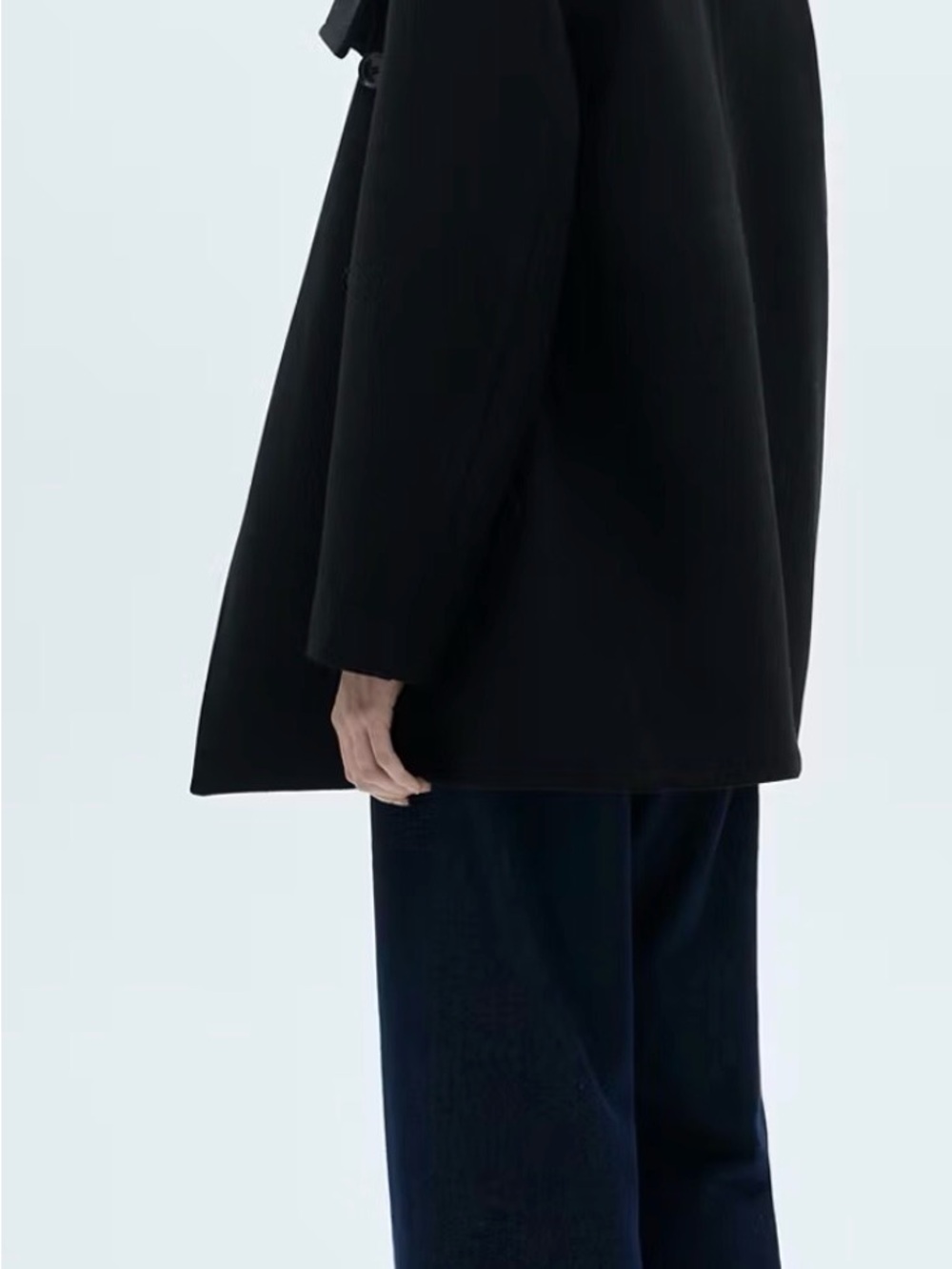 Mango Black Double-Breasted Pea Coat - Picture 4 of 11